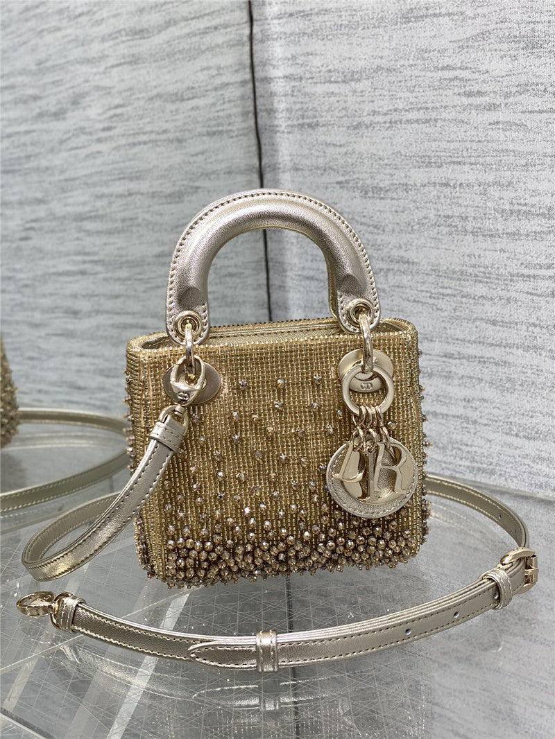 High Quality Luxury Lady Dior Beads Micro Bag product detail