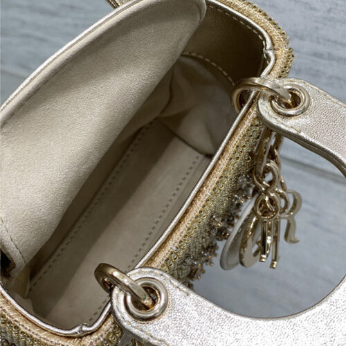 High Quality Luxury Lady Dior Beads Micro Bag product detail