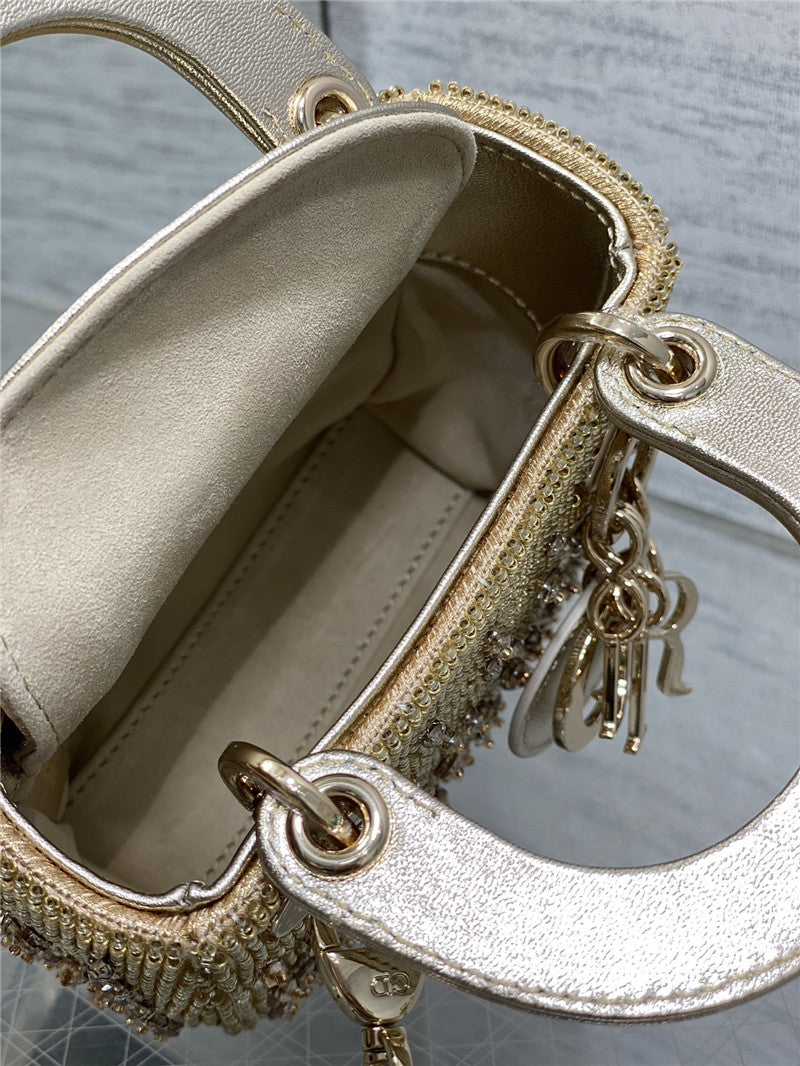 High Quality Luxury Lady Dior Beads Micro Bag product detail
