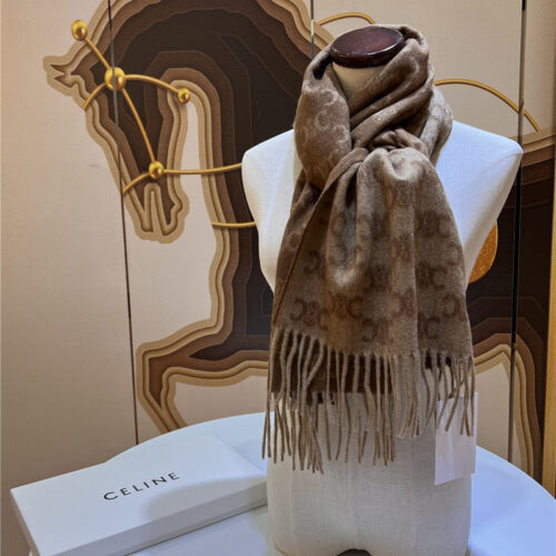 High Quality Luxury Celine Monogrammed Logo Cashmere Scarf – Style 24869 product detail