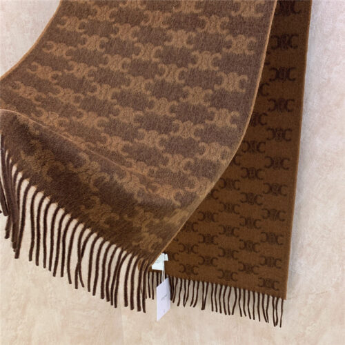 High Quality Luxury Celine Monogrammed Logo Cashmere Scarf – Style 24868 product detail