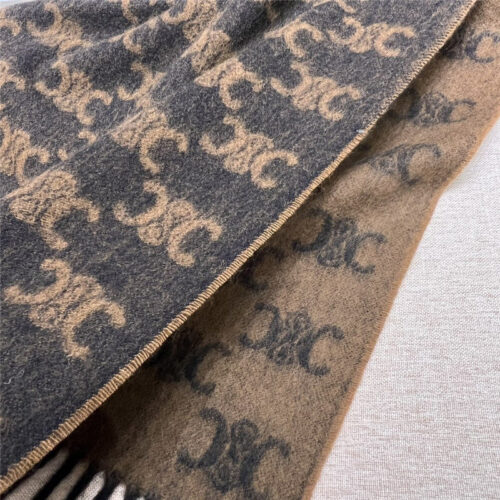 High Quality Luxury Celine Monogrammed Logo Cashmere Scarf product detail