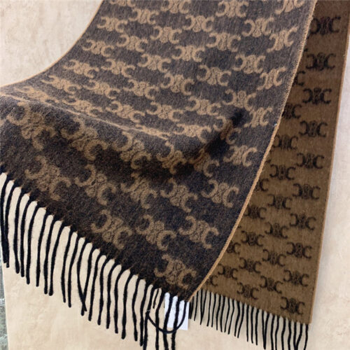 High Quality Luxury Celine Monogrammed Logo Cashmere Scarf product detail