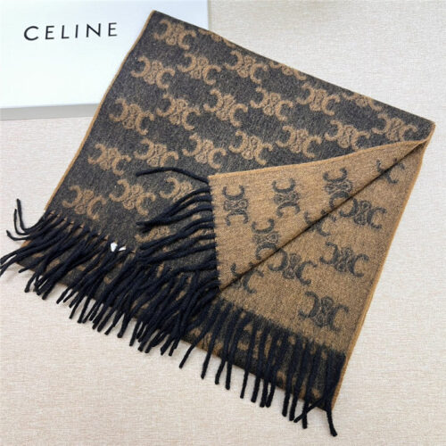 High Quality Luxury Celine Monogrammed Logo Cashmere Scarf product detail