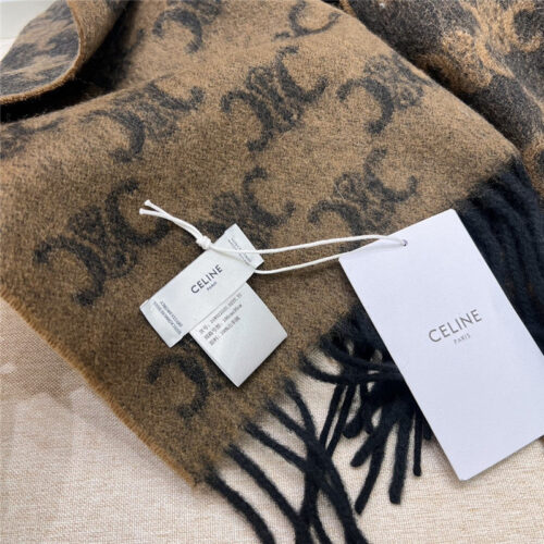 High Quality Luxury Celine Monogrammed Logo Cashmere Scarf product detail