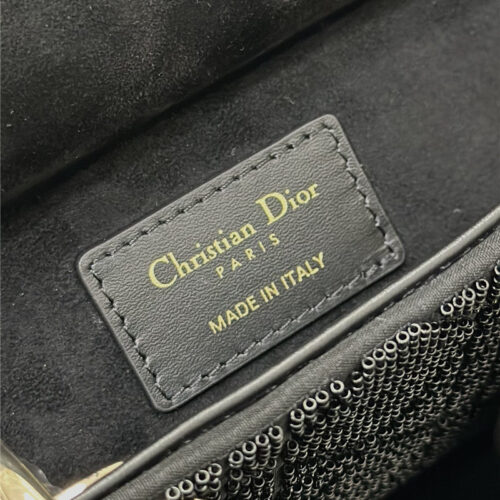High Quality Luxury Lady Dior Triple Embroidered Beads Tube Bag product detail