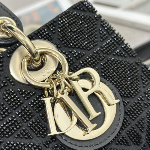 High Quality Luxury Lady Dior Triple Embroidered Beads Tube Bag product detail