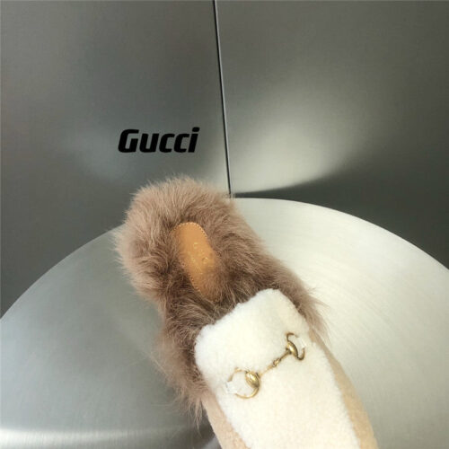 High Quality Luxury Gucci Fur Slippers – Style 12435 product detail