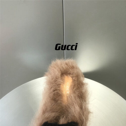 High Quality Luxury Gucci Fur Slippers – Style 38419 product detail