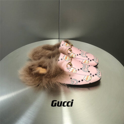 High Quality Luxury Gucci Fur Slippers – Style 03955 alternate view