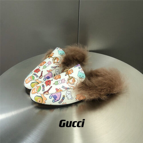 High Quality Luxury Gucci Fur Slippers