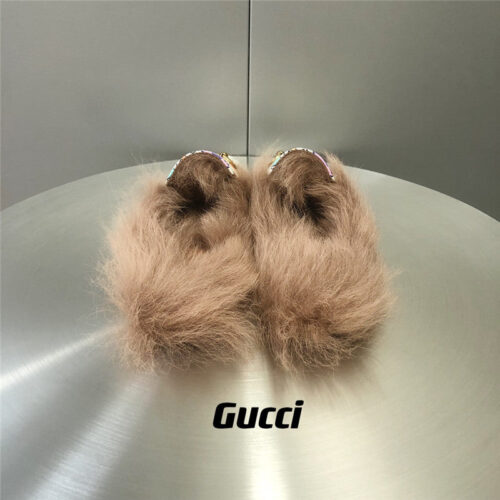 High Quality Luxury Gucci Fur Slippers product detail