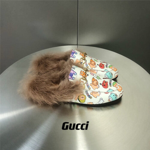 High Quality Luxury Gucci Fur Slippers product detail