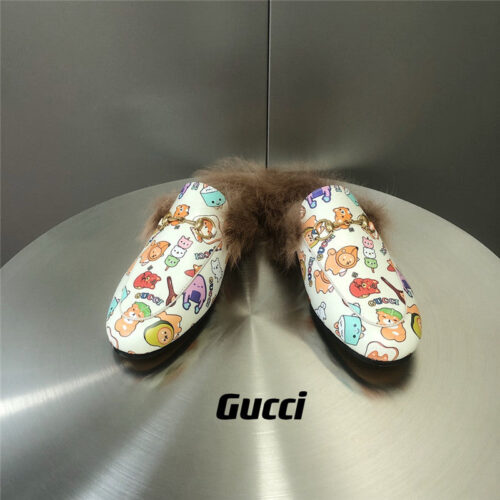 High Quality Luxury Gucci Fur Slippers product detail