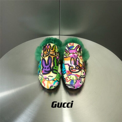 High Quality Luxury Gucci Fur Slippers – Style 69491 alternate view