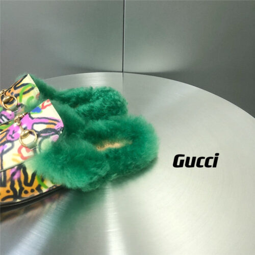 High Quality Luxury Gucci Fur Slippers – Style 69491 product detail