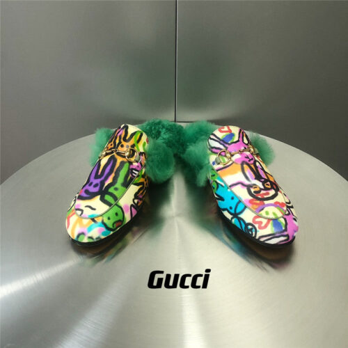 High Quality Luxury Gucci Fur Slippers – Style 69491 product detail