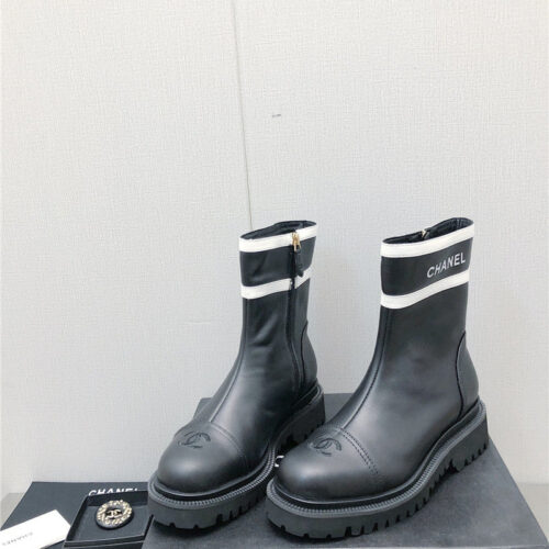 High Quality Luxury Chanel Classic C Embroidery Ankle Boots – Style 19558