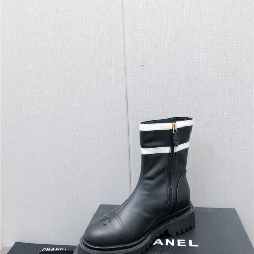 High Quality Luxury Chanel Classic C Embroidery Ankle Boots – Style 19558 product detail