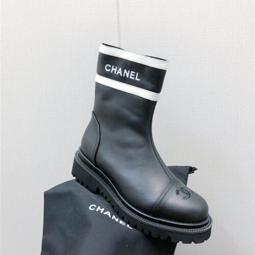 High Quality Luxury Chanel Classic C Embroidery Ankle Boots – Style 19558 product detail