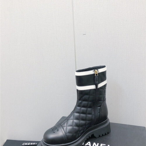 High Quality Luxury Chanel Classic C Embroidery Ankle Boots – Style 55718 product detail