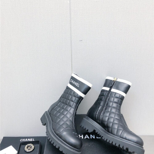 High Quality Luxury Chanel Classic C Embroidery Ankle Boots – Style 55718 product detail