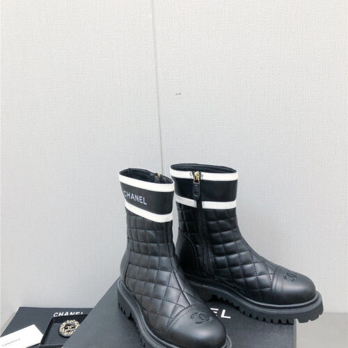 High Quality Luxury Chanel Classic C Embroidery Ankle Boots – Style 55718 alternate view
