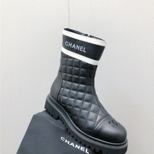 High Quality Luxury Chanel Classic C Embroidery Ankle Boots – Style 55718 product detail