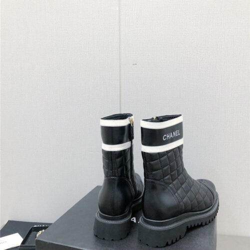 High Quality Luxury Chanel Classic C Embroidery Ankle Boots – Style 55718 product detail