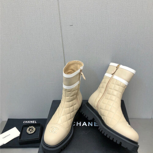 High Quality Luxury Chanel Classic C Embroidery Ankle Boots – Style 91878 product detail
