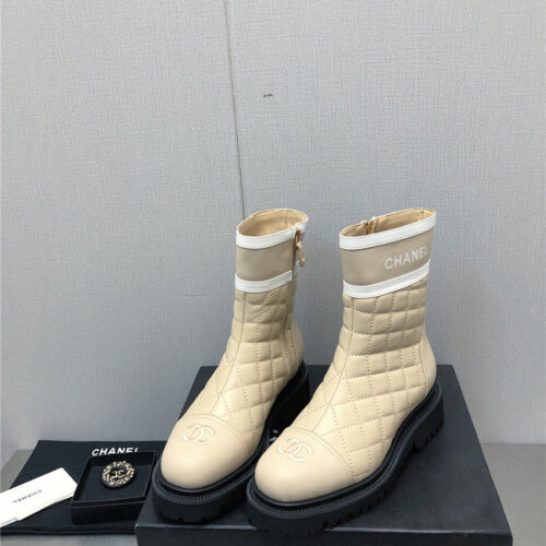 High Quality Luxury Chanel Classic C Embroidery Ankle Boots – Style 91878