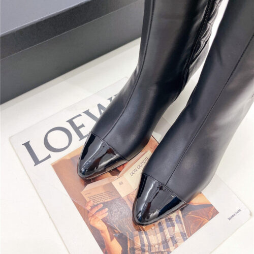 High Quality Luxury Chanel Classic Embroidered Chunky Heel Boots – Style 96838 product detail