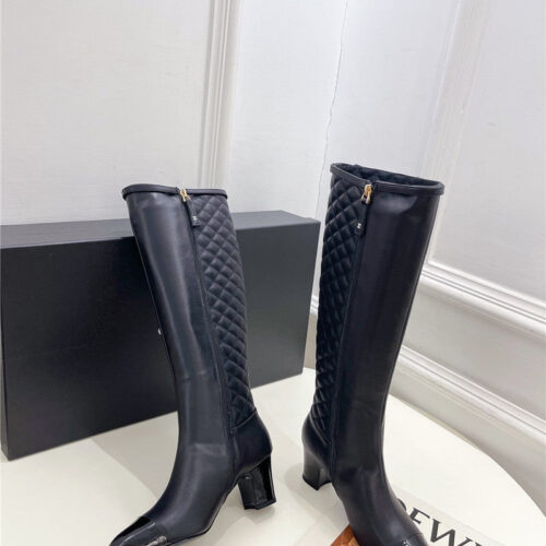 High Quality Luxury Chanel Classic Embroidered Chunky Heel Boots – Style 96838 product detail