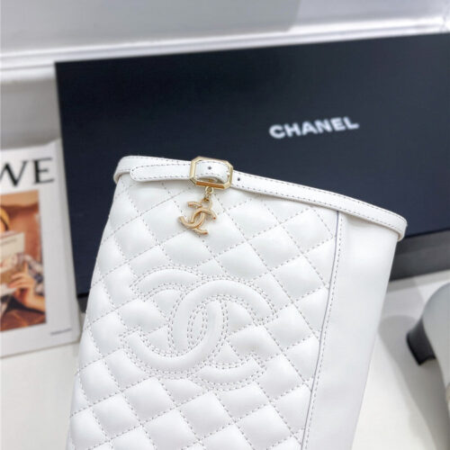 High Quality Luxury Chanel Classic Embroidered Chunky Heel Boots product detail
