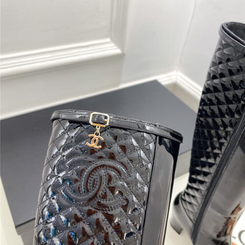 High Quality Luxury Chanel Classic Embroidered Chunky Heel Boots – Style 62374 product detail