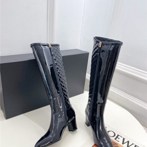 High Quality Luxury Chanel Classic Embroidered Chunky Heel Boots – Style 62374 product detail