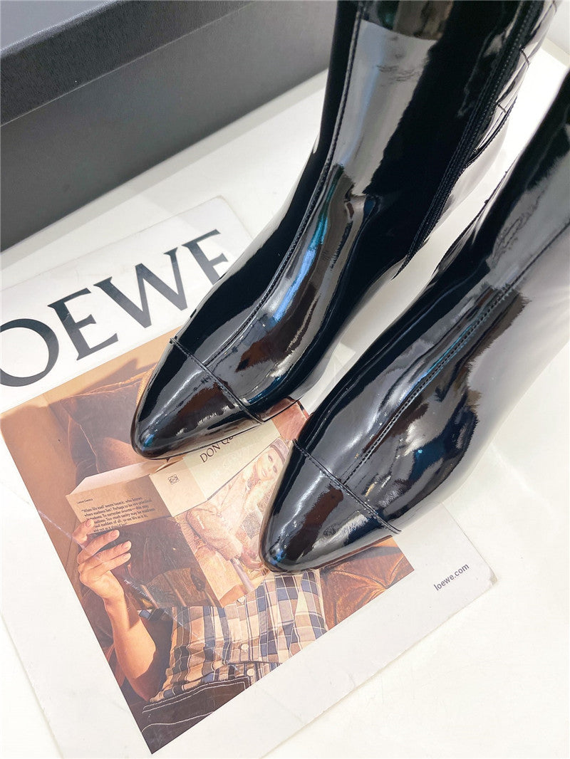High Quality Luxury Chanel Classic Embroidered Chunky Heel Boots – Style 62374 product detail