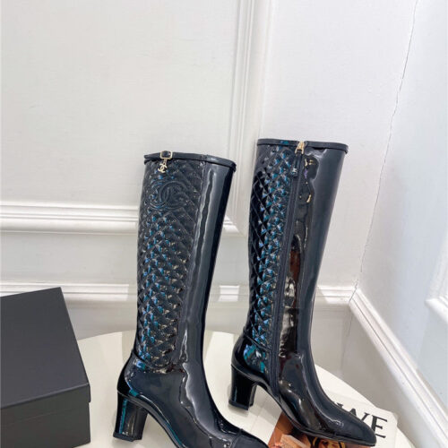 High Quality Luxury Chanel Classic Embroidered Chunky Heel Boots – Style 62374 product detail