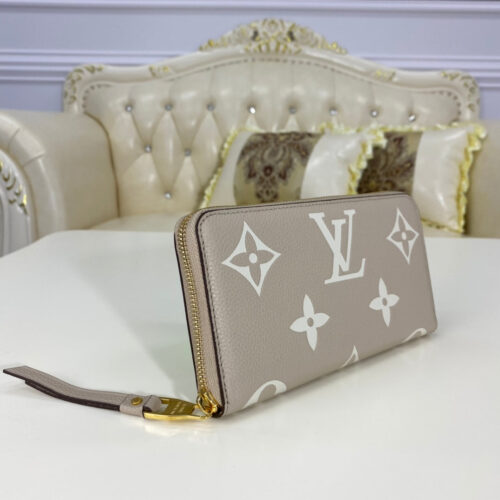 High Quality Luxury Louis Vuitton Zippy Wallet Empreinte Dove/Cream alternate view