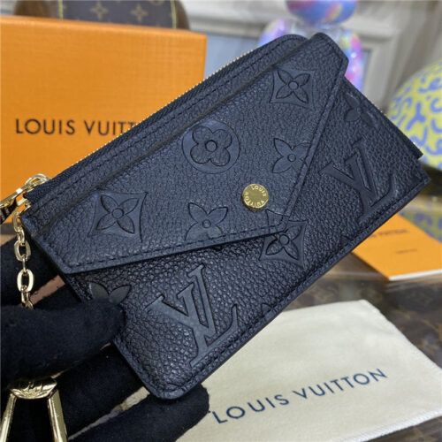 High Quality Luxury Louis Vuitton Card Holder Recto Verso Black alternate view