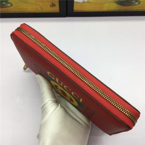 High Quality Luxury Gucci Print Leather Zip Around Wallet (Varied Colors) product detail