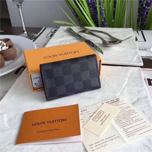 High Quality Luxury Louis Vuitton Damier Graphite 6 Key Holder product detail