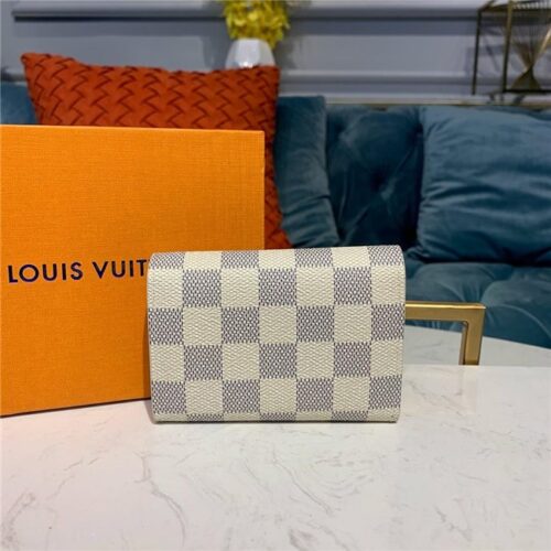 High Quality Luxury Louis Vuitton Rosalie Coin Purse Damier Azur Canvas product detail