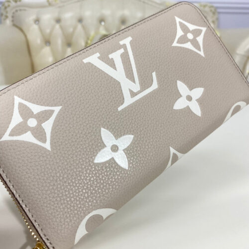 High Quality Luxury Louis Vuitton Zippy Wallet Empreinte Dove/Cream product detail