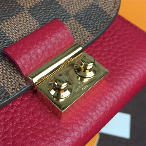 High Quality Luxury Louis Vuitton Croisette Compact Wallet Damier Ebene Lie De Vin