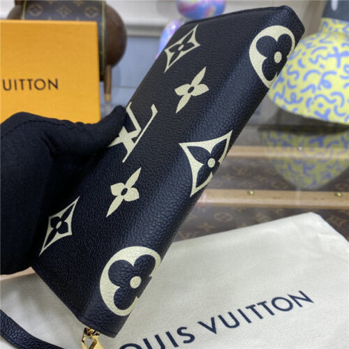 High Quality Luxury Louis Vuitton Zippy Wallet Black/Beige product detail
