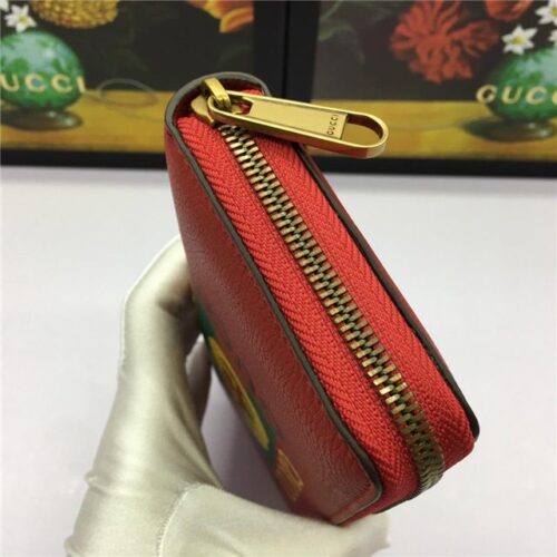 High Quality Luxury Gucci Print Leather Zip Around Wallet (Varied Colors) product detail