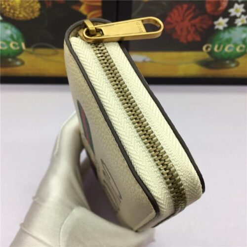 High Quality Luxury Gucci Print Leather Zip Around Wallet (Varied Colors) product detail