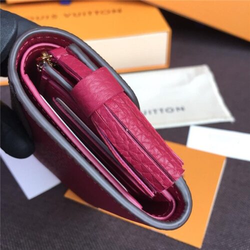 High Quality Luxury Louis Vuitton Croisette Compact Wallet Damier Ebene Lie De Vin alternate view