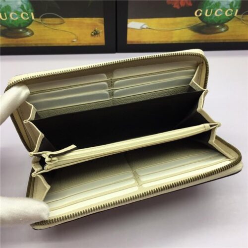 High Quality Luxury Gucci Print Leather Zip Around Wallet (Varied Colors) product detail